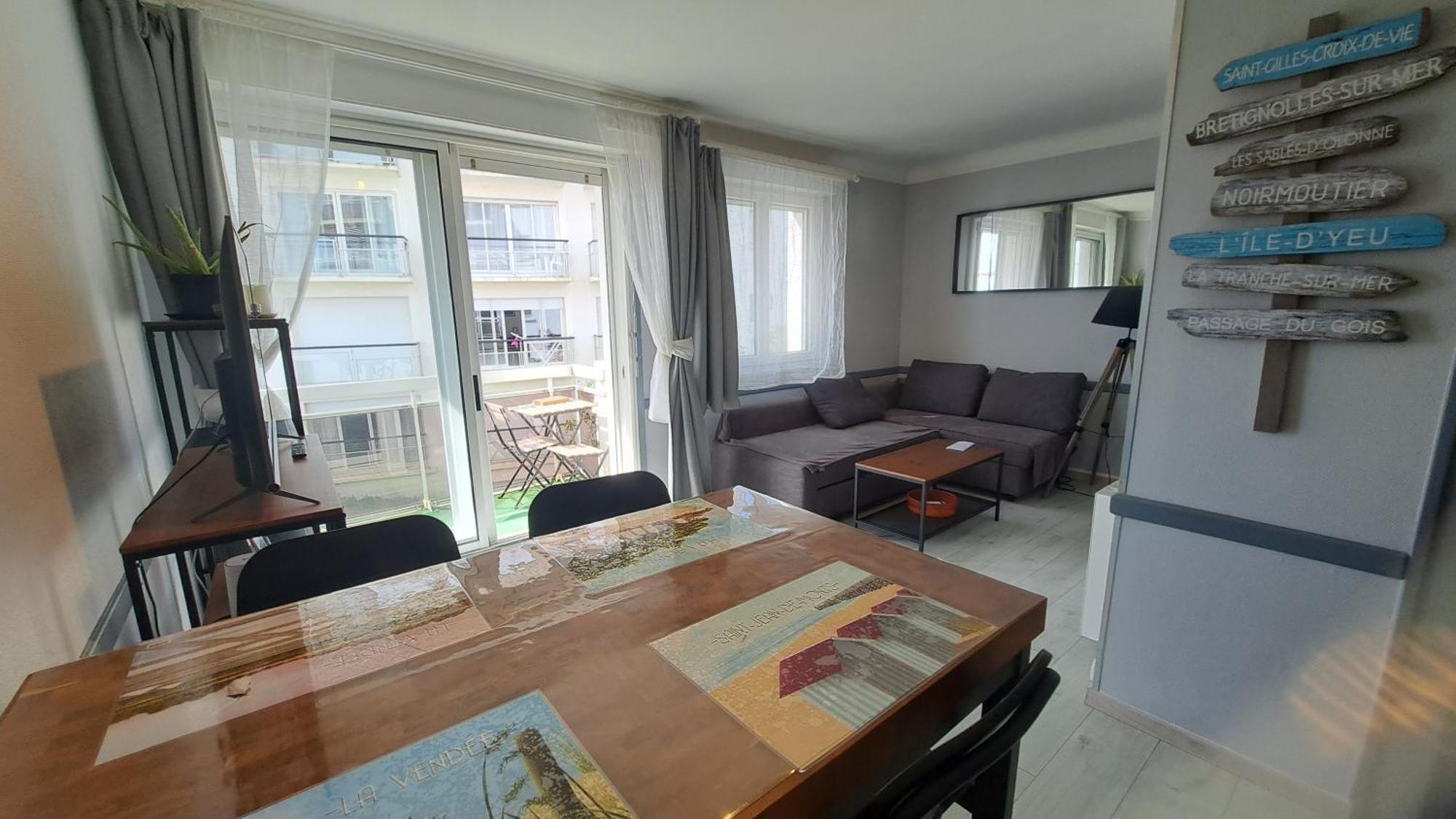 Couchant Radieux Appartement 2 Pieces 4 Personnes Vue Mer 생장드몽 외부 사진